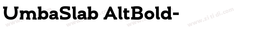 UmbaSlab AltBold字体转换